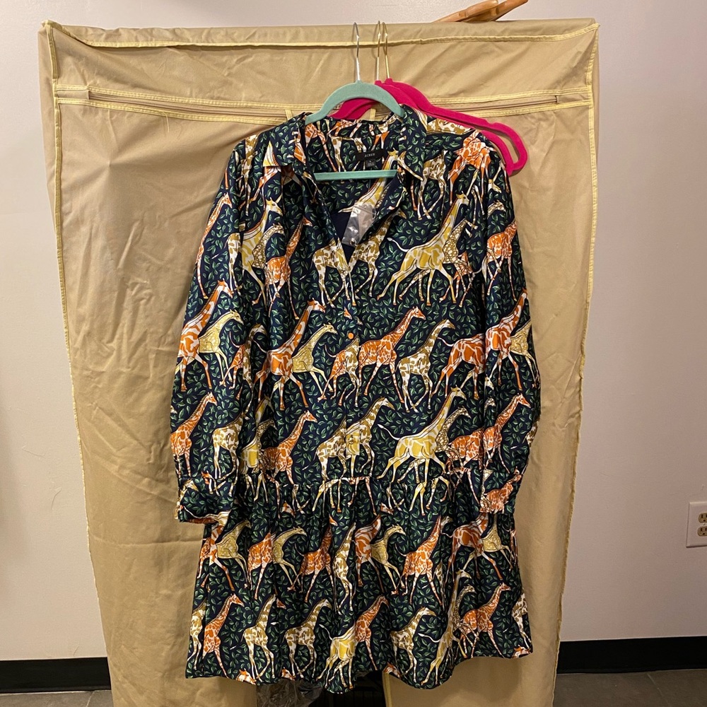 J. Crew Shirtdress in Giraffes